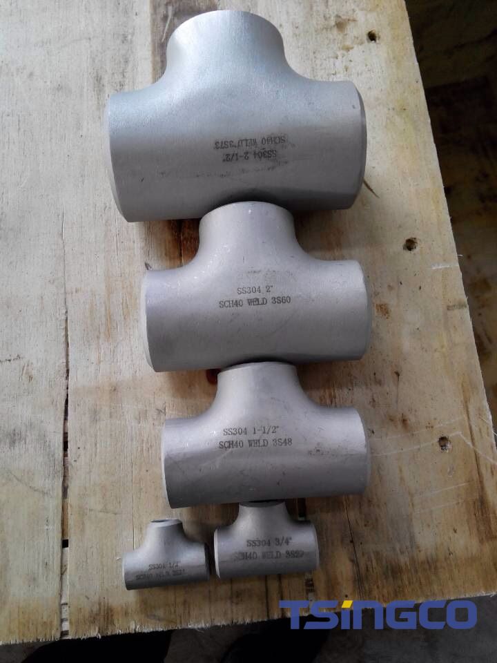 SS316 GOST/ASTM Stainless Steel 6 Inch High Pressure Bidirectional Way Reducing Tee for Gas House Accessories