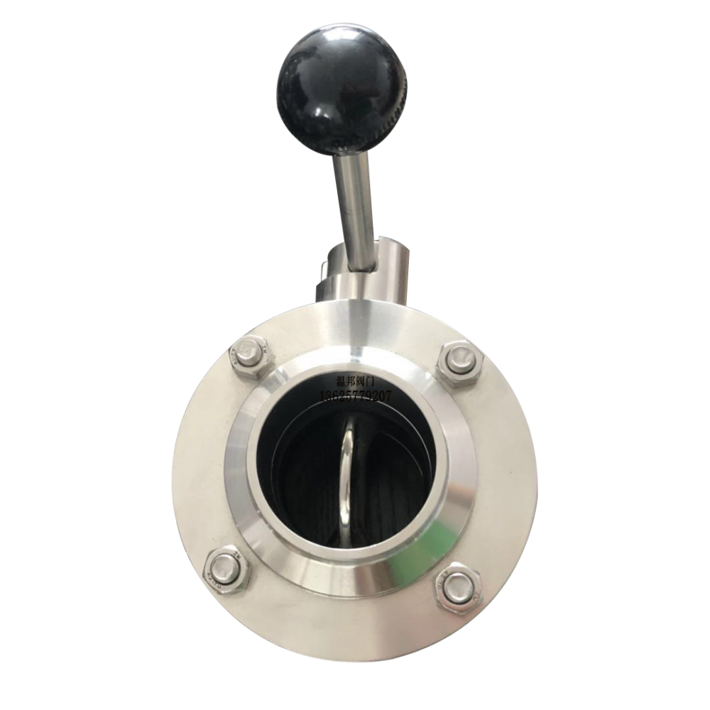  SMS/DIN Stainless Steel Manual Pneumatic Sanitary 10 Inch DN200 Butterfly Valve