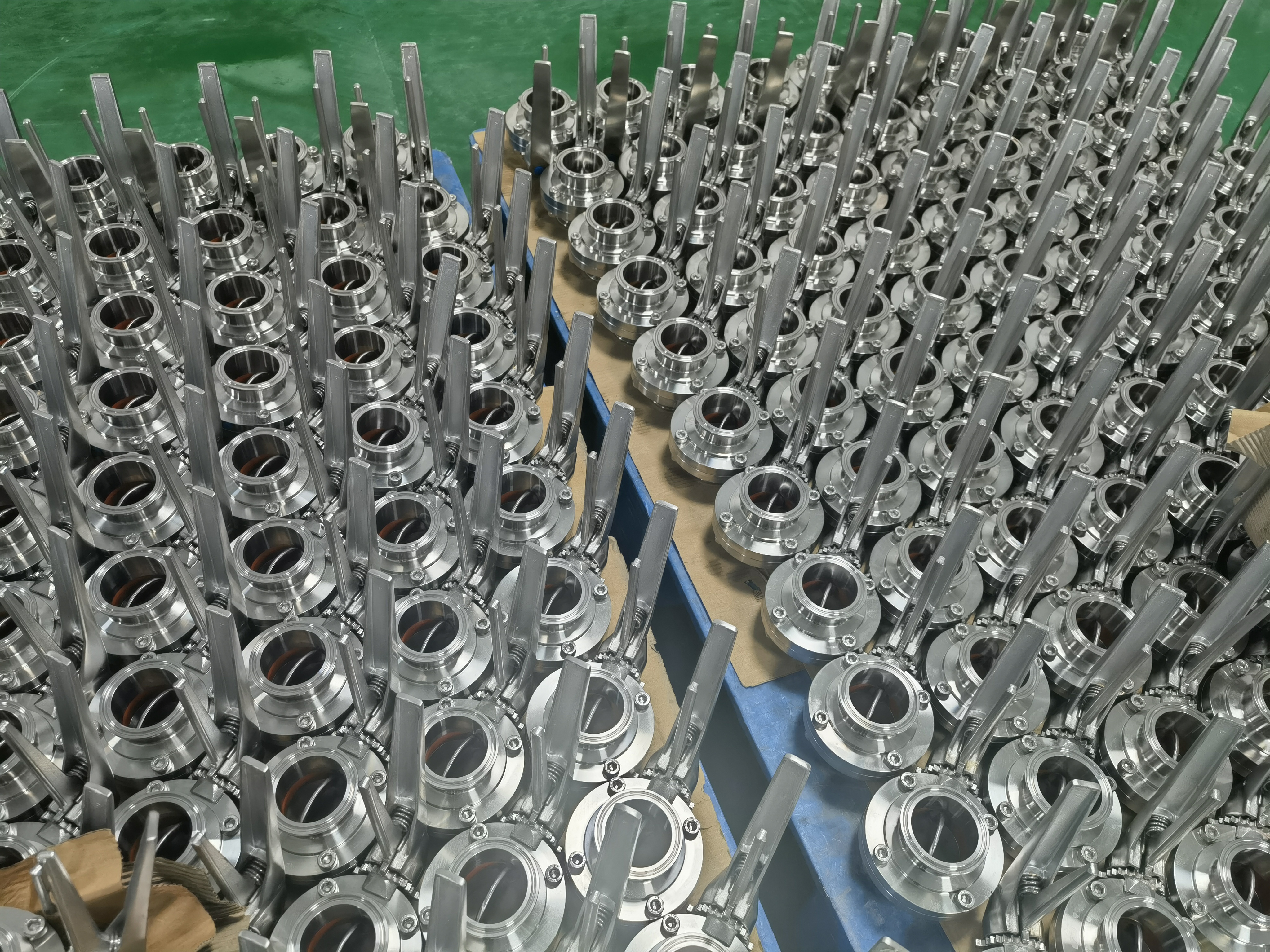  SMS/DIN Stainless Steel Manual Pneumatic Sanitary 10 Inch DN200 Butterfly Valve